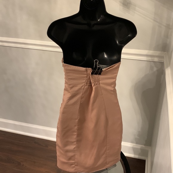 Lucy & Co Blush Pink Ruched Strapless Dress Size S - Picture 5 of 13